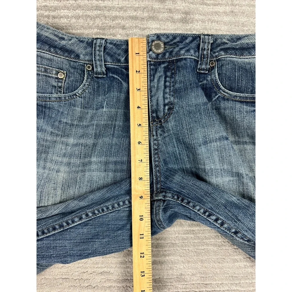 Maurices Jeans Women 7/8 Short Blue Taylor Boot Medium Wash Mid‎ Rise Bootcut